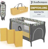 Lionelo Sven Plus 2in1 Meegroeibed & Campingbedje - 127x60 cm - Tot 15 kg - Co-Sleeper - Reisbed met Commode, Organizer, Klamboe en Interactief Speelgoed