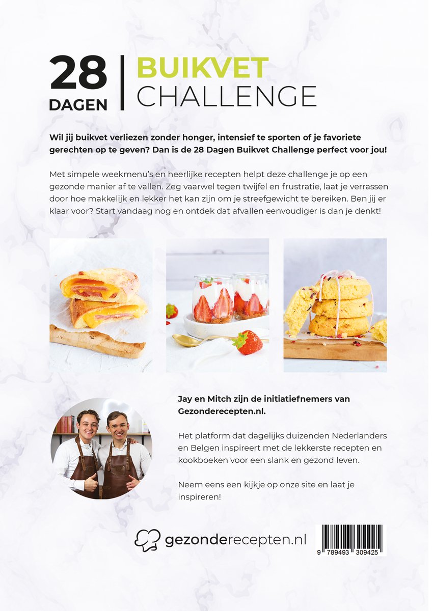 28 Dagen buikvet challenge - back cover