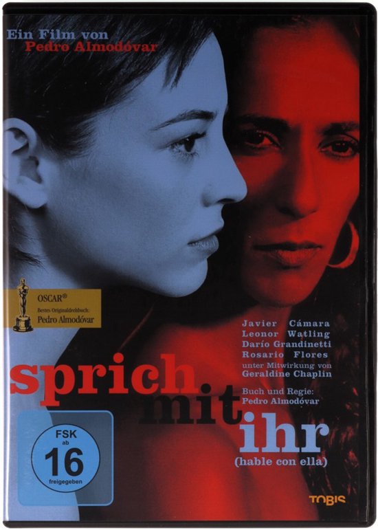 Filmhoes met gezichten van twee vrouwen, een in blauwtinten en de ander in roodtinten. "spruch mit ihr" is in grote letters vermeld.
