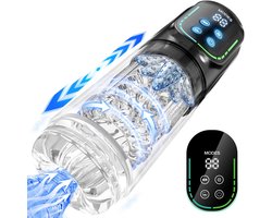 Orgazmate - Luna de Masturbator voor Man - Sex Toys voor Mannen - Blowjob Simulator - Masturbators Electrisch - 343 Verschillende Modes - Pocket Pussy - Automatisch - USB-C Oplaadbaar - Zwart