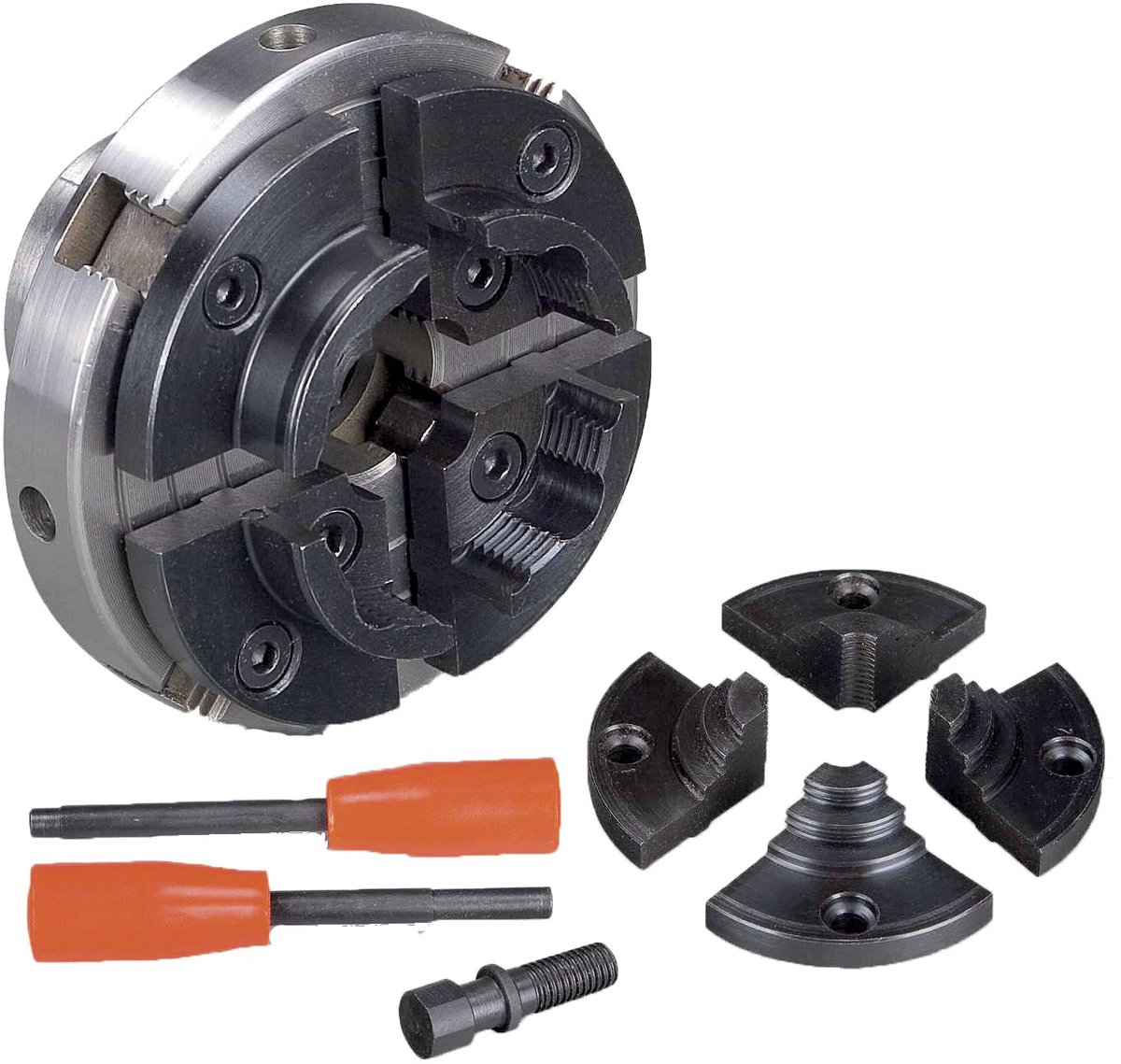 Houtklauwplaat 4 bekken ø 100 mm M33x3,5 verwisselbare klauwen Holzstar 5931023