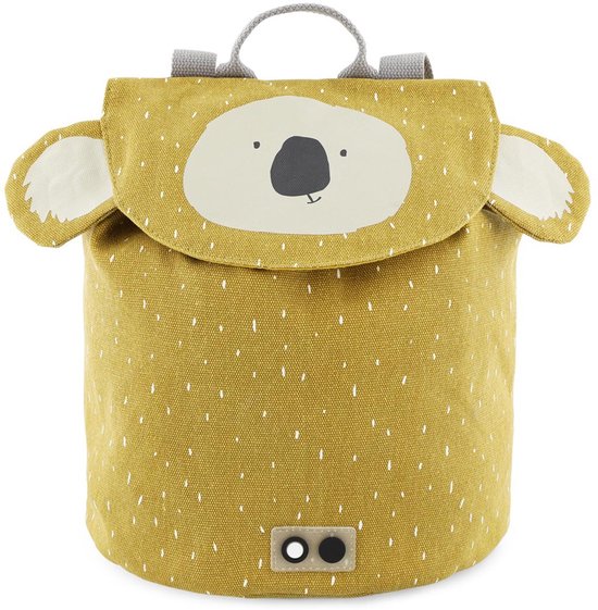 Trixie Rugzak - Mr. Koala - Schooltas Waterafstotend - Kleine Rugtas voor Kind - Voor Jongens en Meisjes - Gymtas - Geel