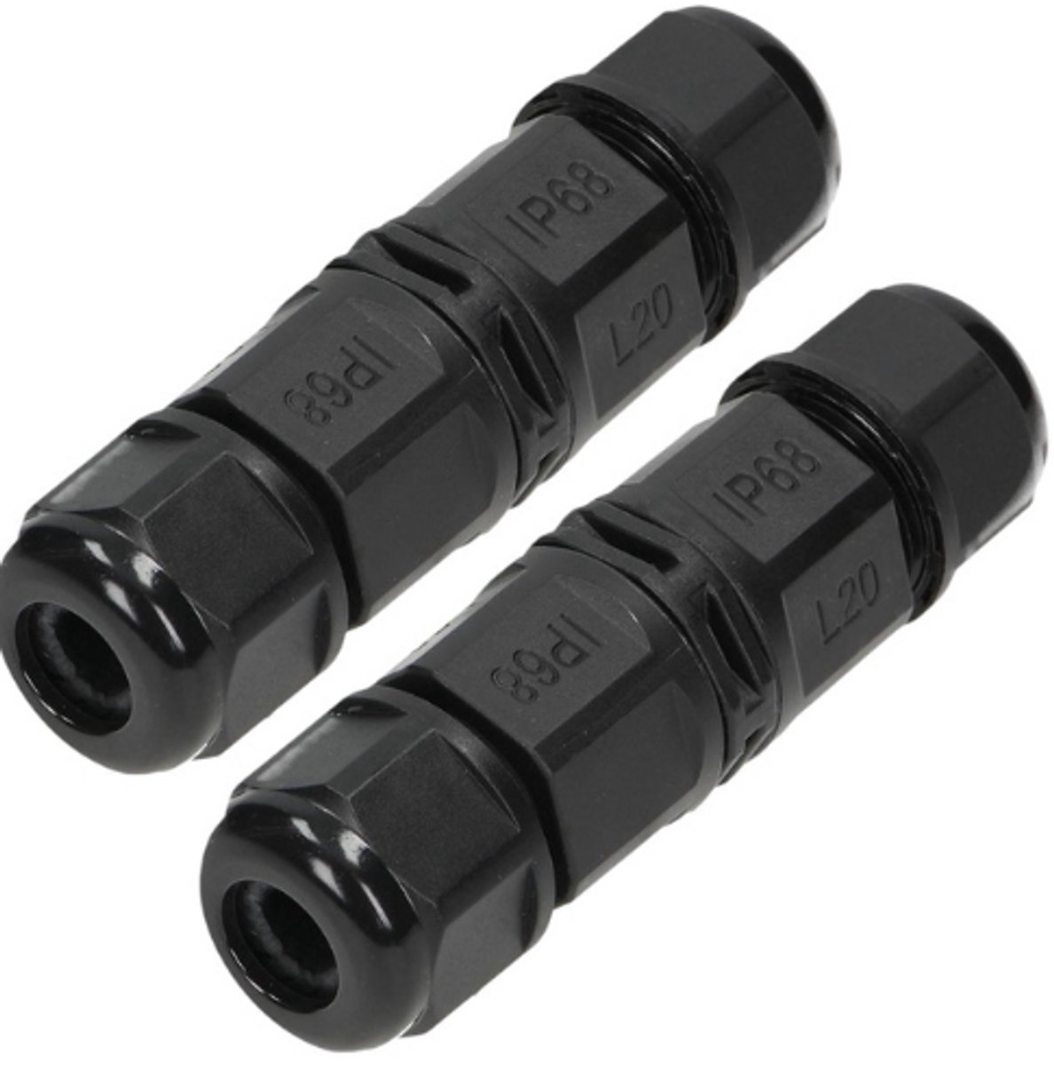 Kabelverbinder "Midi" professionele kwaliteit - IP68 - 450Vac, 25A Max. - Stekker 3-polig - Max. 4.0mm² (Lasdoos/Kabeldoos/Kabelmof) set van 2
