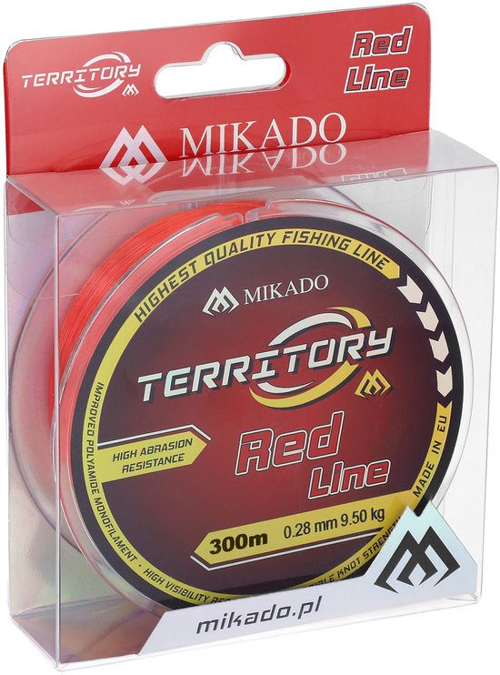 Mikado Karperlijn 0.30mm 300m - Nylon Vislijn 10.9kg - Rood - Slijtvaste Visdraad voor Karpervissen van Mikado — afbeelding 2