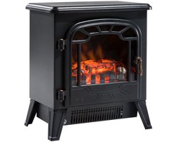 Elektrische Inbouwhaard - fireplace - Elektrische Kachel - Efficiënte Verwarming - Fireplace Heater - Draagbare elektrische open haard - 900W/1800W vlameffect - 36x25,5x41,5cm - Zwart