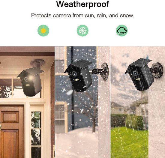 2 stuks - Camera siliconen beschermhoes - Bewakingscamera beschermhoes - geschikt voor EufyCam 2C - Bescherming - Weerbestendige siliconen behuizing - Zacht - Zwart+Wit van EufyCam — afbeelding 3