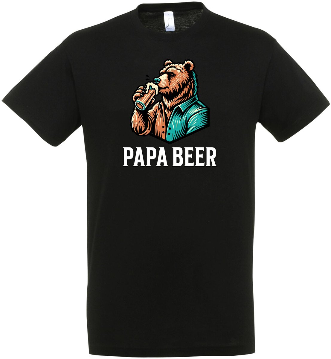 Papa Beer T-shirt - Vader Cadeau - Papa - Bier t-shirt - CraftBeer - Beer - bier cadeau - Proost - Heren - grappige drank feest teksten en zinnen - bierpakket kado idee - Maat XXL
