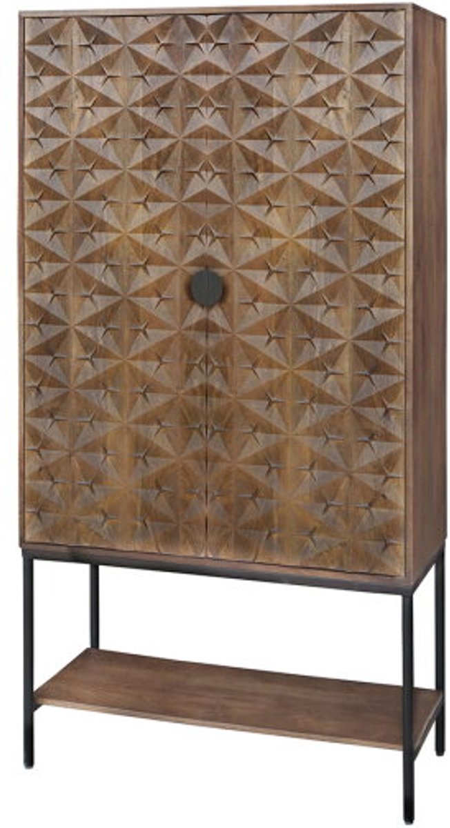 Trinity 2-deurs kast met onderplank, Mango Brown Walnut - Mix & Match Collection