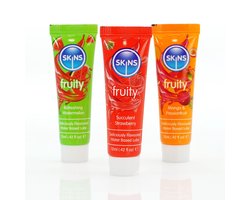 Skins - Sampler Pack - Glijmiddel met Smaakje - Fruity - 3 x 12 ml