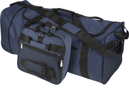 Princess Traveller Amalfi - Weekendtas - Opvouwbaar - 80 liter inhoud - Navy - 2 skatewielen