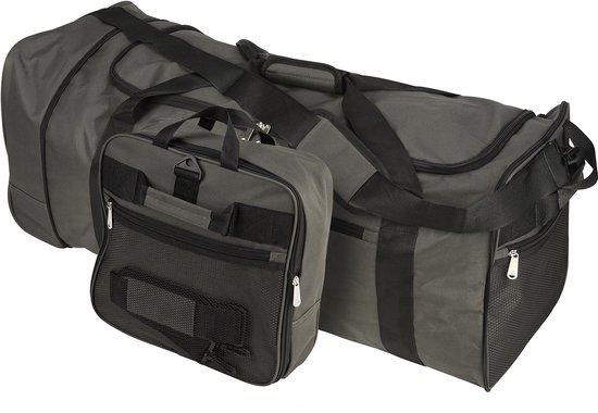 Princess Traveller Amalfi - Weekendtas - Opvouwbaar - 80 liter inhoud - Antraciet - 2 skatewielen