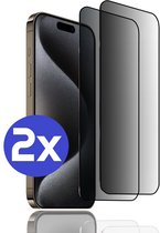 ArmorDrop Privacy Screenprotector Geschikt Voor iPhone 15 Pro - Gehard Glas - 2 Stuks