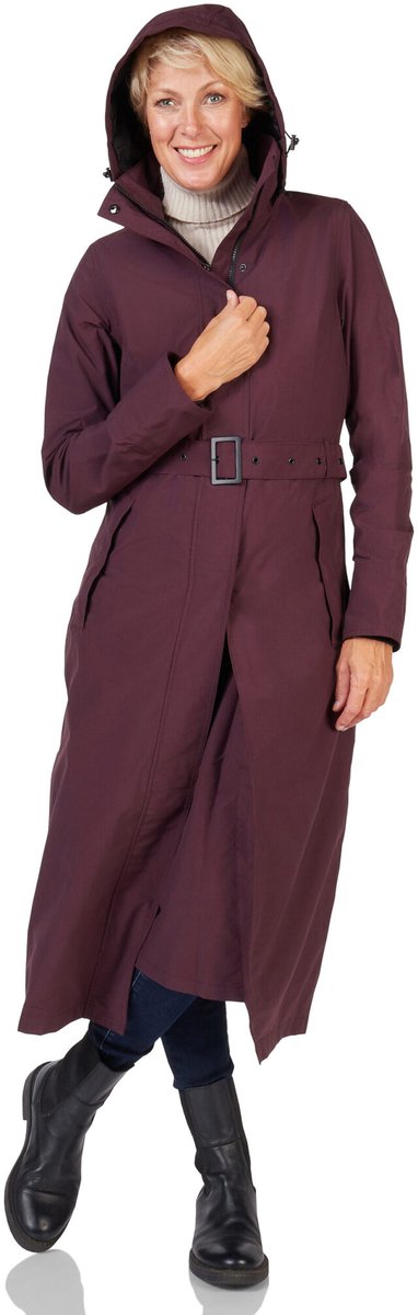 Happy Rainy Days Lange Regenjas Dames Montreal Burgandy