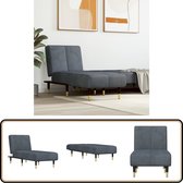 Chaise longue met kussen en rechterarmleuning stof lichtgrijs Chaise longue met kussen en rechterarmleuning stof lichtgrijs