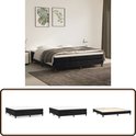 Collage: slaapkamer met zwart bed, boxspring met wit matras en bedframe met lattenbodem.