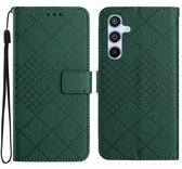 Étui Coverup - Adapté à l'étui Samsung Galaxy A56 - Étui Coverup Rhombus Book - Vert