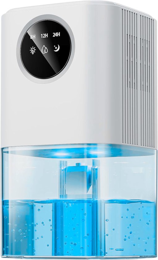 Foto: Yllic intelligente ultra stille luchtontvochtiger en luchtreiniger 1 7l 350ml per dag 2 in 1 energiezuinig voor slaapkamer woonkamer en keuken automatische uitschakeling compact ontwerp dehumidifier wit white