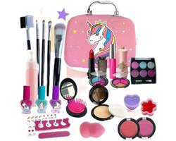 Make up Koffer Meisjes - make up set meisjes - Kinder make-up - Kinderen Make-up Sets voor meisjes - 25PCS Veilig & Echt Wasbaar Rollenspel - Kids Make Up Kit - Meisjes Speelgoedmake-up - met Cosmetische Case voor Meisjes