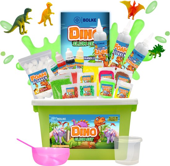 Bolke® - slijm - dinosaurus slijmset - dinosaurus speelgoed - dinosaurus - slijm maken - slime - slijmpakket - slijm maken voor kinderen