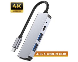 Luxegoed – USB C Hub 4 in 1 – 2x USB-A – 1x USB-C – 1x HDMI – Geschikt voor OS system/Windows/Linux System/Universeel