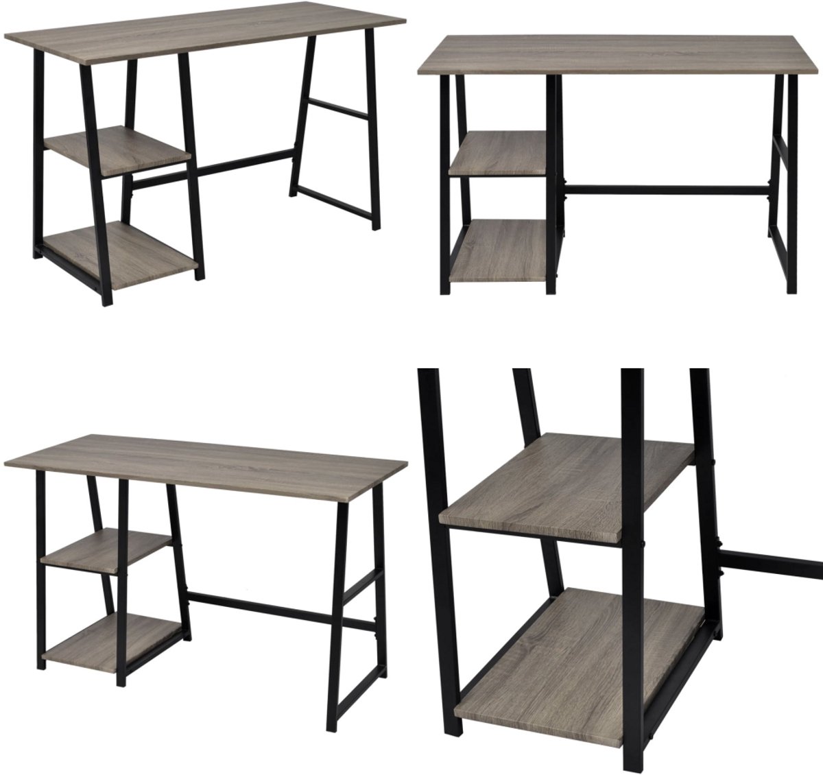 vidaXL vidaXL Bureau met Schappen - afbeelding 2