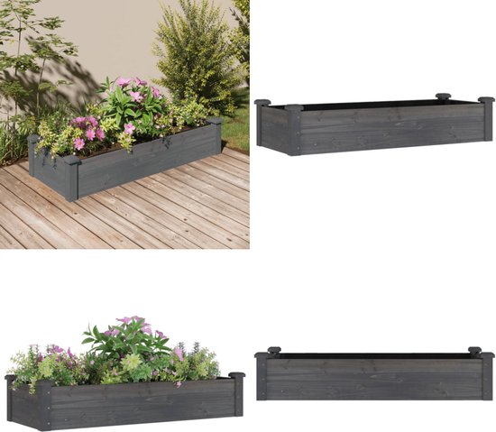 Vidaxl plantenbak verhoogd met kas 110x54x120 cm massief vurenhout