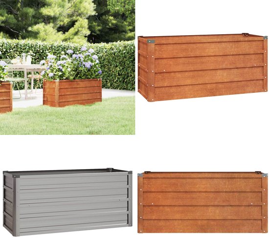 vidaXL - Plantenbak - verhoogd - 100x40x45 - cm - cortenstaal - roestig