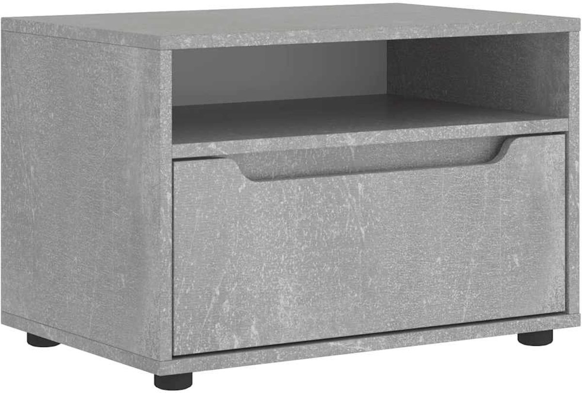 vidaXL - Tv-meubel - VISNES - 60x40x38 - cm - bewerkt - hout - betongrijs