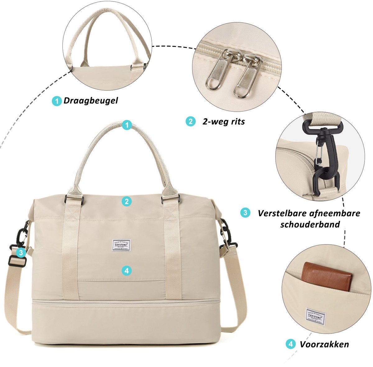 Grand Sac De Voyage Sac De Voyage Pliable Lekesky 80L - Compartiment Chaussures Et Linge Humide - Bleu à Rayures - Pour Femme Sac De Voyage 80L