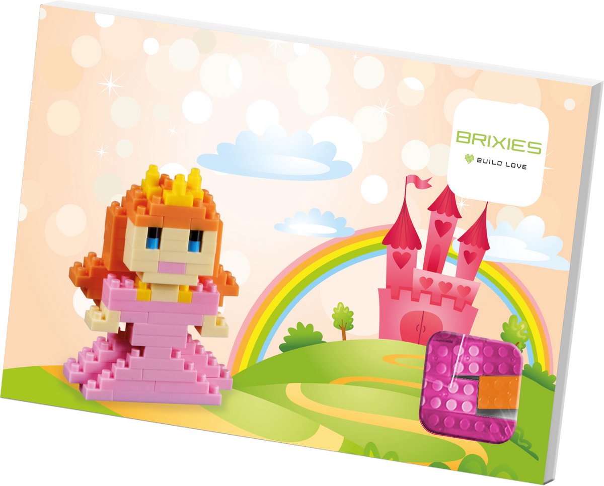 Postkaart Prinses - Brixies- Bouwsteentjes