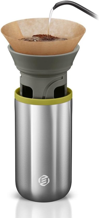 Foto: Equivera draagbare koffiemachine draagbare koffiemachine draagbare koffiezetapparaat compact en eenvoudig