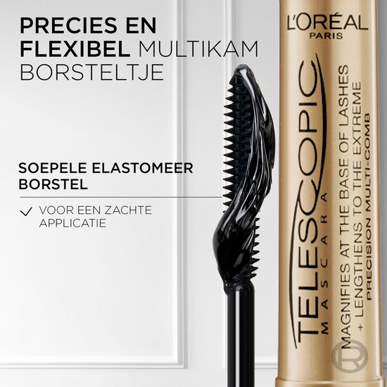 L’Oréal Paris Telescopic Mascara - Lengte mascara voor zichtbaar langere wimpers - Volume zonder klontjes - Zwart - 8ml