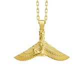 Goddess Isis hanger ketting Gold Polished 26 inches