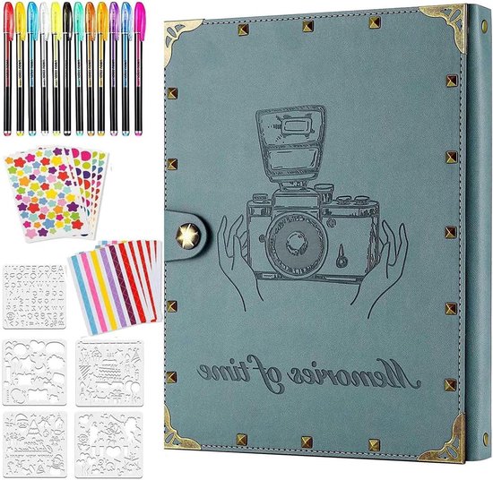 Album photo Vintage avec rivets - scrapbook - 80 pages | bol