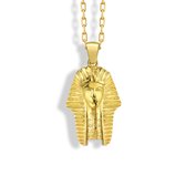 Pharaoh ancient Egyptian ketting voor beste vriendin Gold Polished 26 inches