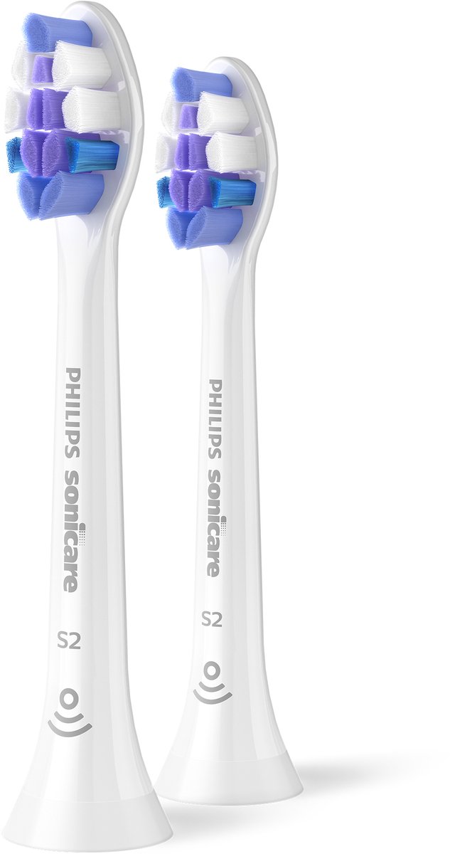Philips Sonicare Optimal Sensitive S2 – Opzetborstels voor Elektrische Tandenborstel – Wit – Verpakking van 2 - Gevoelige tanden - HX6052/87 thumbnail 2