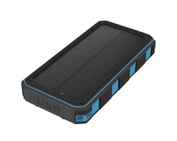 Solar Power Bank Xora20Q with wireless charging 20000mAh, FC, LED Light, 2 x USB-A, 1 x Type-C, bl
