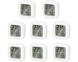 8 Stuks Mini LCD Digitale Thermometer en Hygrometer voor Binnen - Ideaal voor Baby- en Kinderkamers, Kantoor, Woonkamer en Koelkast