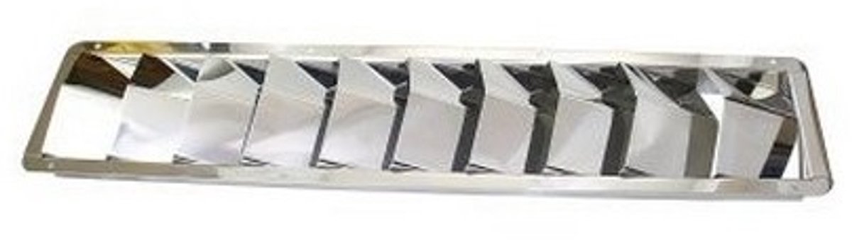 BREG Motorruimte ventilatieroosters van RVS - 10 schilden - 530x114mm