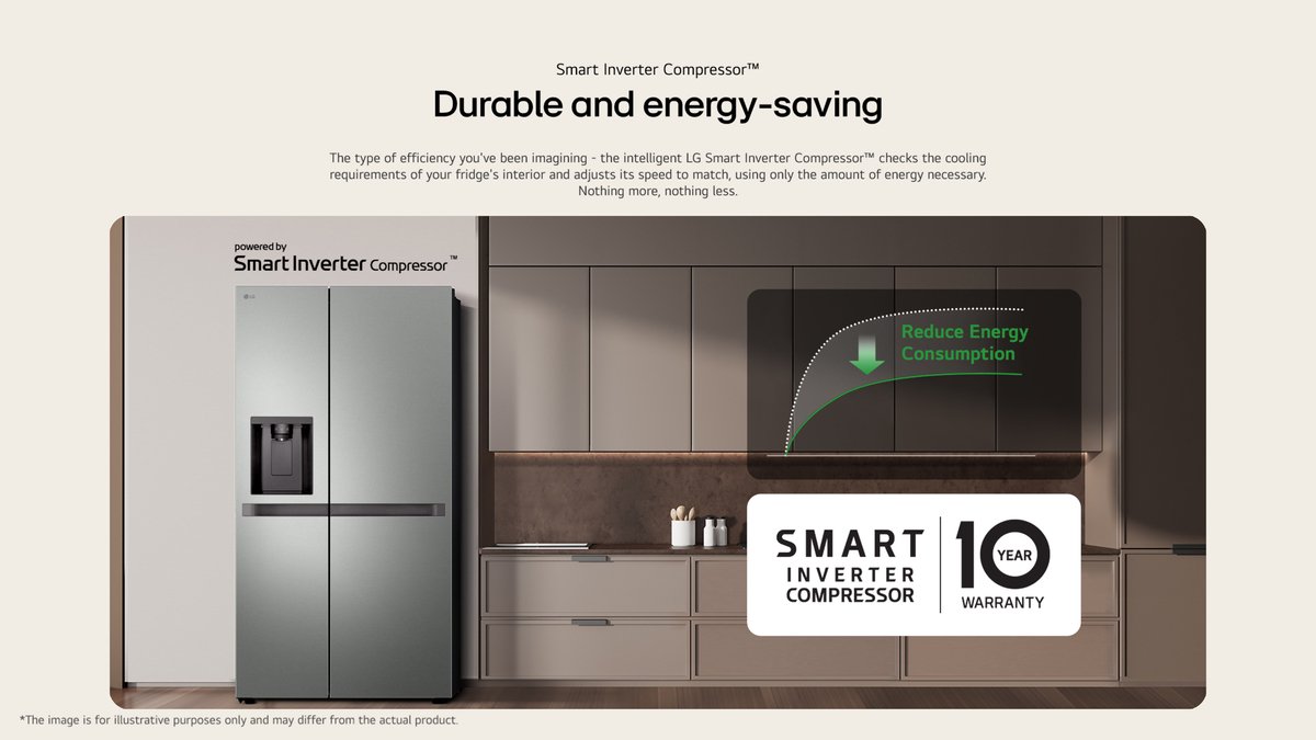 LG GSLC41PYPE Amerikaanse koelkast 641L met water- en ijsdispenser zonder leidingwerk - SpacePlus icemaker - LinearCooling voor stabiele versheid - ruime 641L inhoud voor gezinnen en stille. Energieklasse E — afbeelding 7