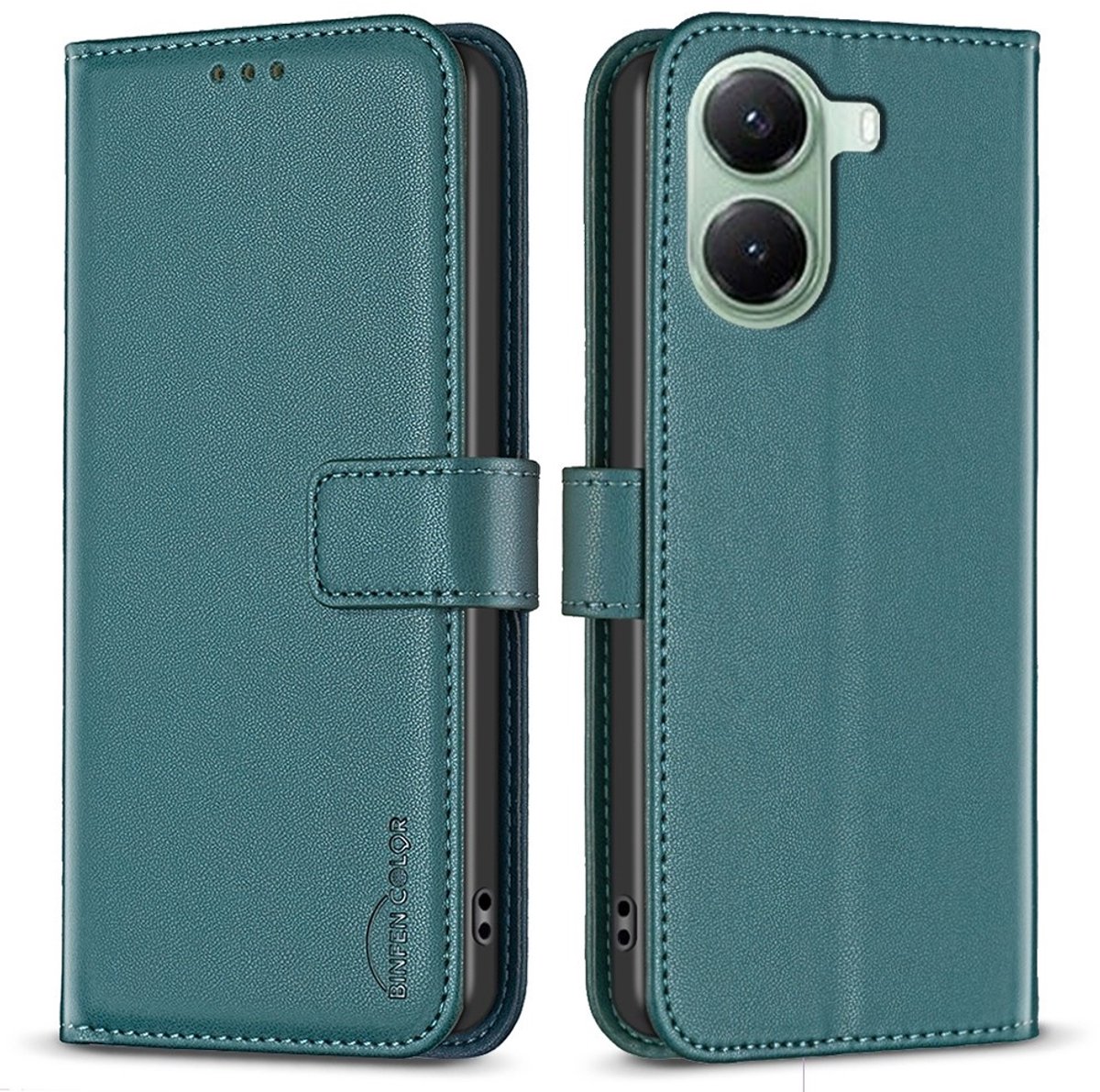 BINFEN Hoesje - Geschikt voor Xiaomi Poco X7 Pro Hoesje - BINFEN Book Case - Groen