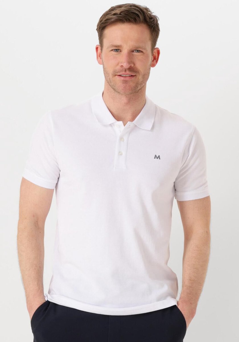 MATINIQUE Mapoleo Melange Polo's & T-shirts Heren - Polo shirt - Wit - Maat L