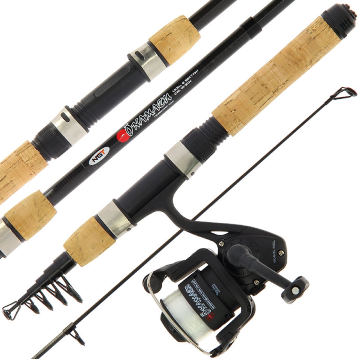 NGT Onamazu Telescoop Werphengel Combo - kurken handgreep - 1.50m
