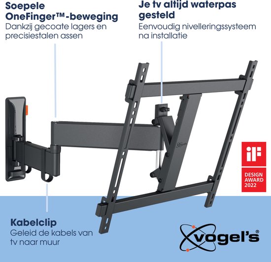 Vogel's COMFORT TVM 3445 | Draai- en kantelbare tv-beugel | 32-65" | max 25kg | VESA 400x400 | 58cm arm