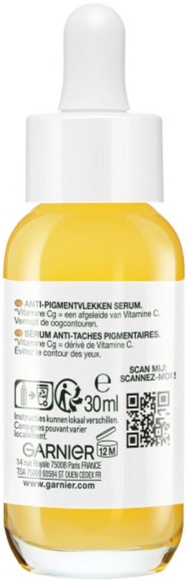 Garnier Vitamine C+* Glow Booster Serum - Serum Vitamine C* - Voor een stralendere huid - Met Niacinamide, Vitamine C*, Salicylzuur en Melasyl - 30 ml