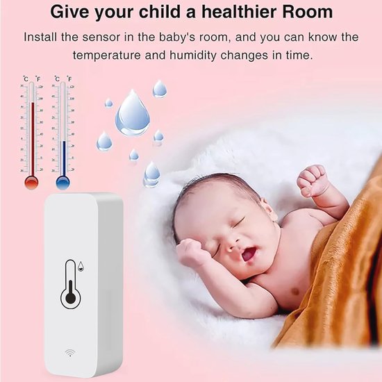 Slimme temperatuursensor | TP-Link Tapo (Wifi, Klok, Hygrometer, Binnen