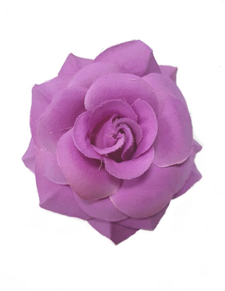Hair Flower Clip Rose Lilac