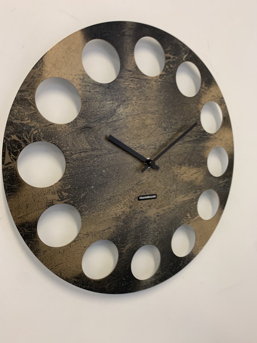 ChantalBrandO Wandklok BRETAGNE XL Modern Industrieel Design