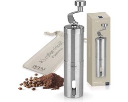 Koffiemolen roestvrij staal met traploze maalgraadinstelling