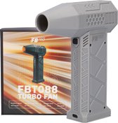 FBT088 - Turbo fan - Air duster - Turbo jet fan - Luchtpistool - Luchtblazer - Met opzetstuk - Verschillende standen - 88 gram stuwkracht - USB-C oplaadbaar - Mini - Voor reiniging - Sterk en krachtig - Grijs